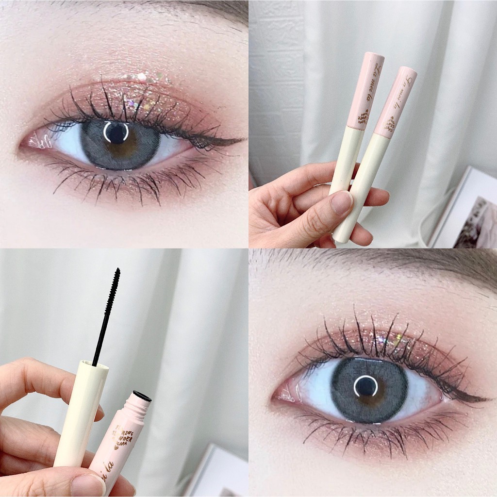 CNXAS Mascara Siêu Mảnh Tơi Mi Lameila Skinny Microcara Vỏ Hồng hai màu đen nâu 51 22