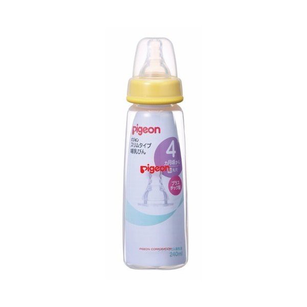 Bình nhựa cổ hẹp Pigeon 240ml - Hàng nội địa Nhật.