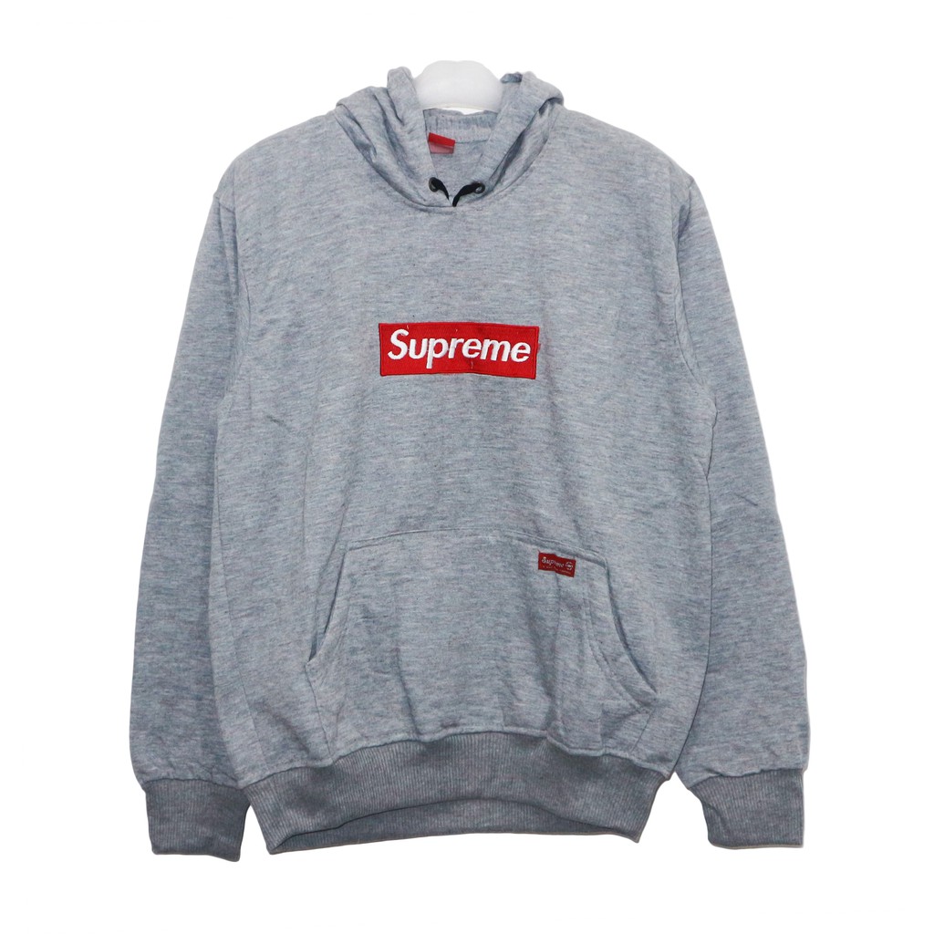 Áo Khoác Hoodie Supreme Màu Trắng / Đen Thêu Logo Thời Trang Cho Nam