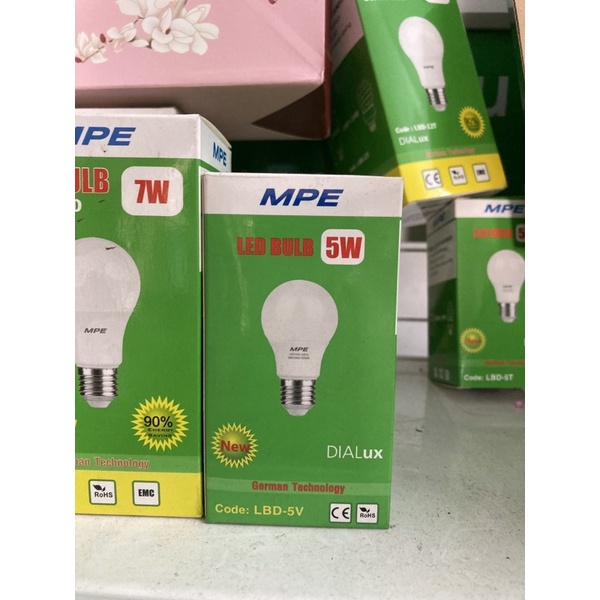 MPE - Đèn Led bulb búp công suất 3w 5w 7w 9w 12w 15w ánh sáng trắng - vàng