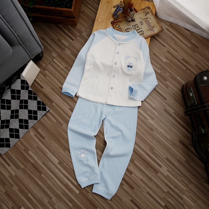 Xả Kho Bộ Mặc Nhà Cúc Giữa Hàng Quảng Châu Cho Bé Trai Và Bé Gái Từ 7kg Đến 18kg