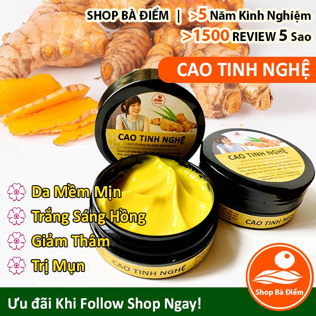 Kem Nghệ Tươi, Mặt Nạ Ngủ Cao Tinh Nghệ Dưỡng Da| Sản phẩm Handmade - Shop Bà Điểm