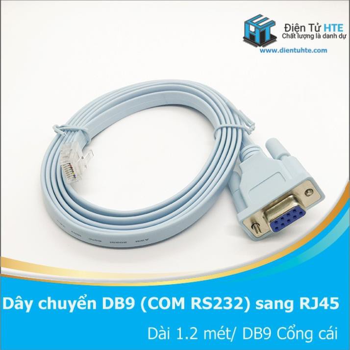 Dây chuyển đổi RS232 DB9 Female sang RJ45 Male [HTE-PLK-CN2]