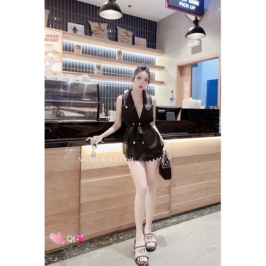 Áo vest lụa túi ngực siêu hot NGN