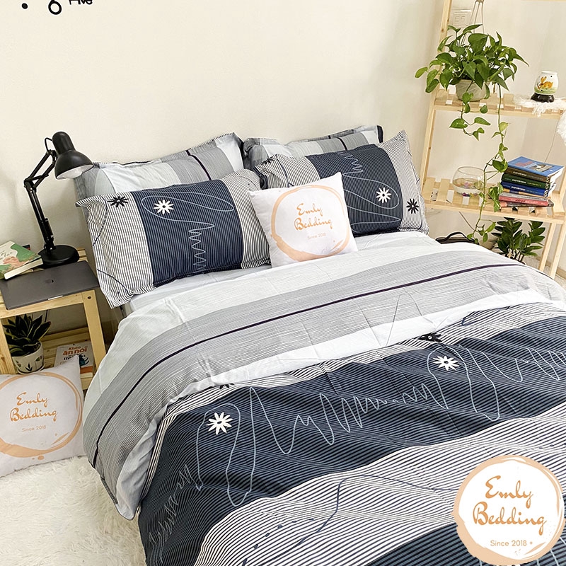 Bộ Chăn Ga Gối Cotton 3D Emly Bedding Các Mẫu Mới.