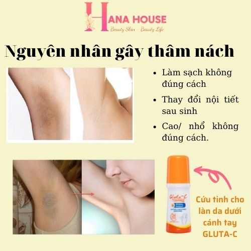 Lăn nách GLUTA-C khử mùi,mờ thâm,dưỡng trắng da 14 ngày.