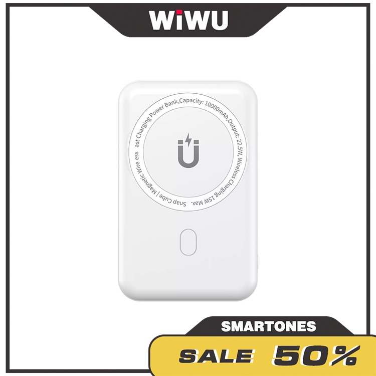 Pin dự phòng Wiwu Snap Cube 10.000mAh sạc nhanh Magsafe 15W , PD 20W , USB A 22.5W cho iPhone 12 và iPhone 13