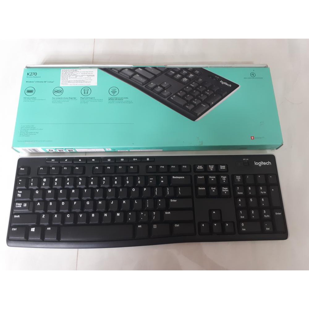 Bàn Phím Không Dây Logitech K270 Với Đầu Thu Unifying - Hàng chính hãng | BigBuy360 - bigbuy360.vn