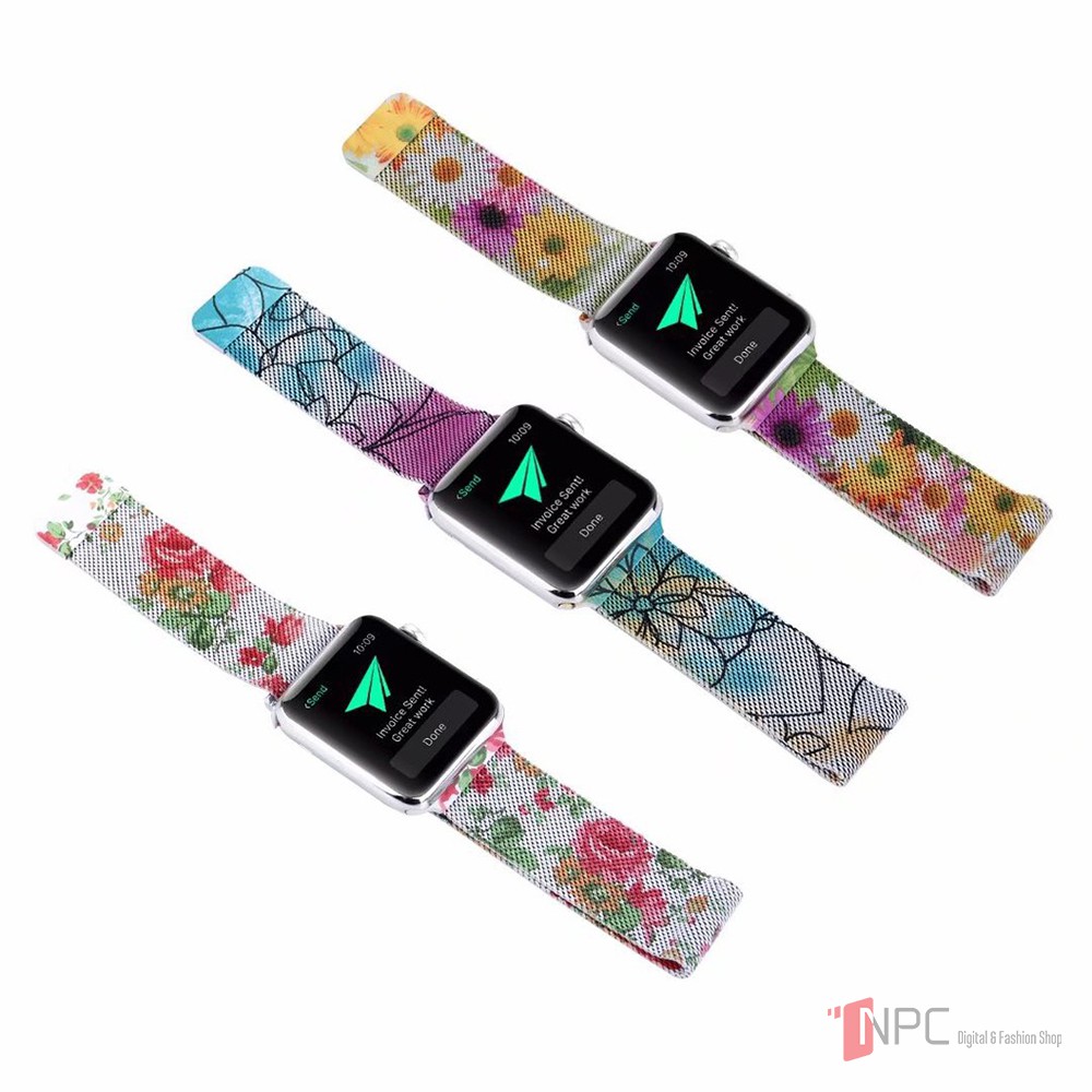 [New Color ➋⓿➋➊] Dây Apple Watch Camouflage Thép Không Gỉ Khóa Nam Châm Milanese Loop Series SE / 6-5-4-3-2-1