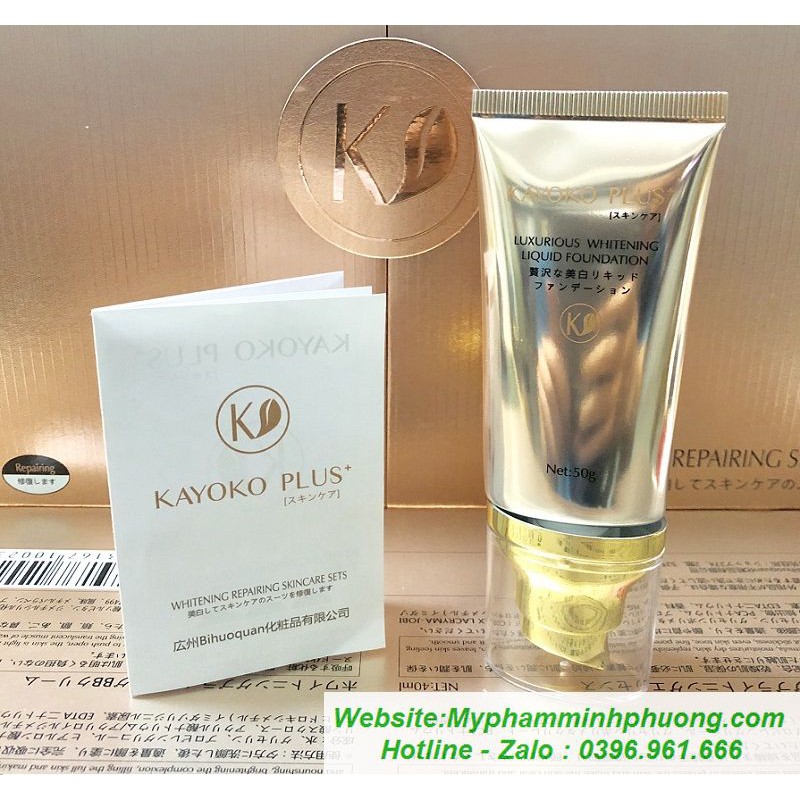 Bộ mỹ phẩm Kayoko Plus+ vàng 6 sản phẩm dưỡng trắng da nhật bản