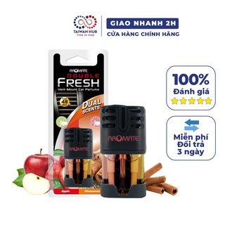 Nước hoa ô tô khử mùi kẹp cửa gió xe hơi AROMATE lưu hương bền lâu mùi thơm kép táo quế, khuynh diệp oải hương TaiwanHub