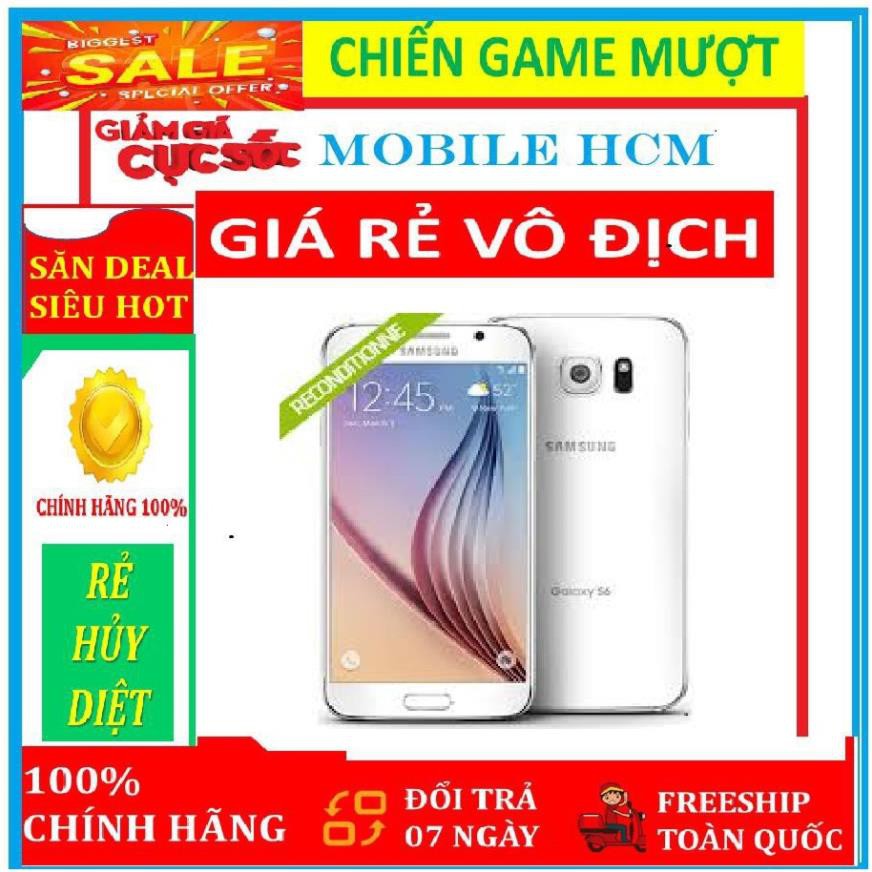 Điện thoại Samsung galaxy S6  ( màu vàng ) . RAM:3 GB Bộ nhớ trong:32 GB / Mới - Fullbox - Chơi Game mượt !!!