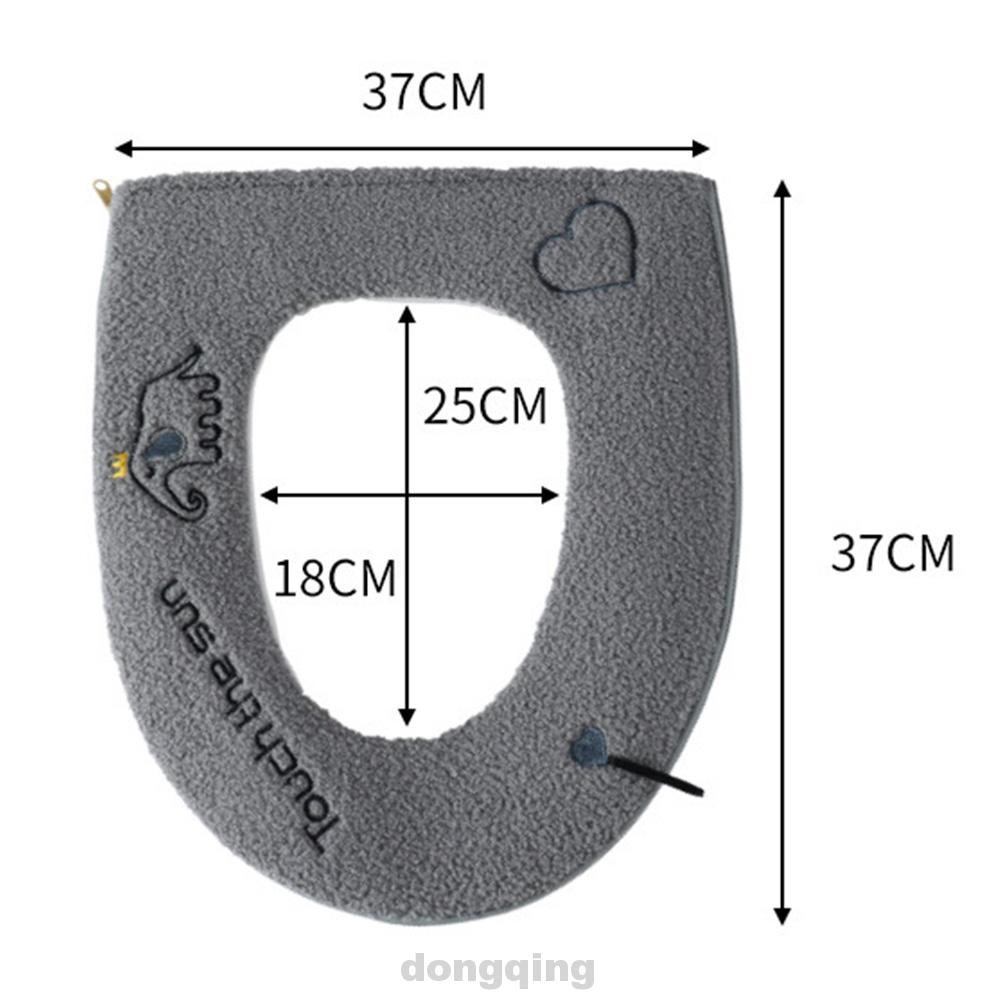 Nắp Đậy Bồn Cầu Giữ Ấm Mùa Đông Có Khóa Kéo Dễ Vệ Sinh Và Tái Sử Dụng Ốp