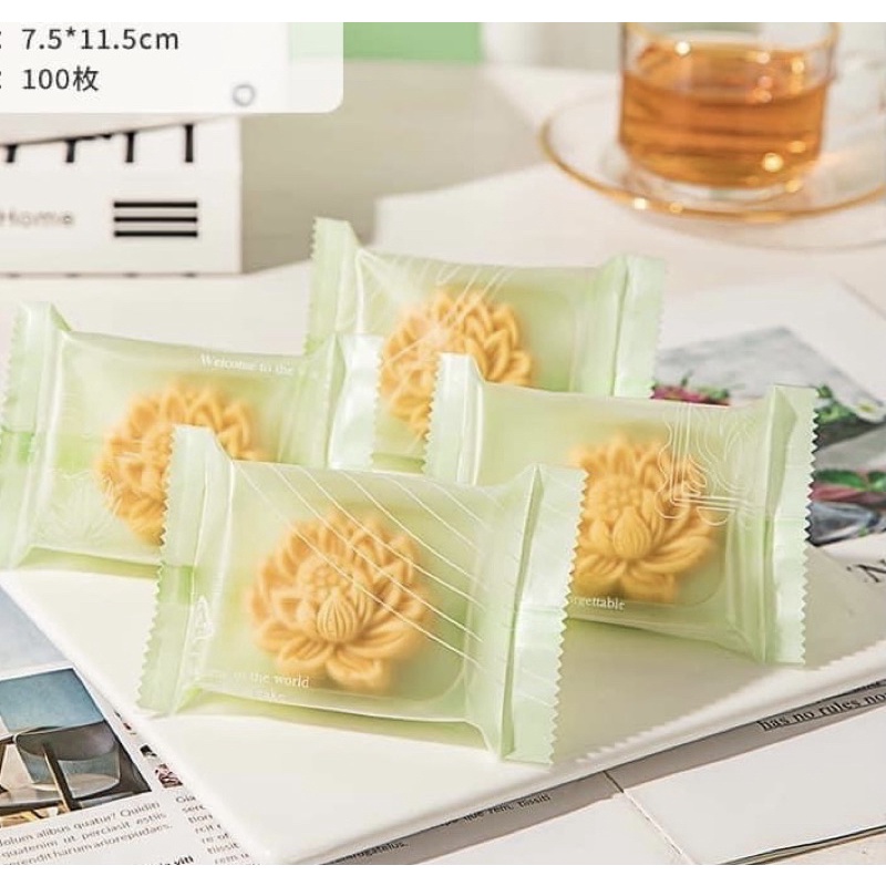 bộ vỏ túi khay bánh dứa kt túi 7,5x11,5cm