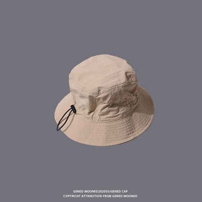 Mũ Bucket có dây rút phong cách Hàn Quốc cho Nam Nữ