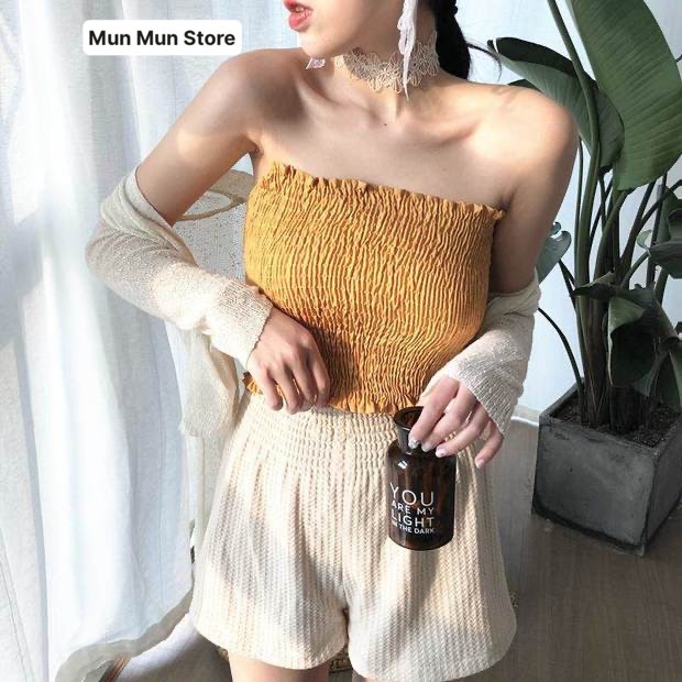 Áo Ống Voan Nhún MunMunStore Áo Croptop Vải Mịn Mềm - Phom Ôm - Quyến Rũ 8763 97