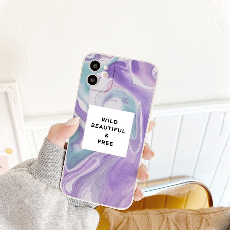 Ốp lưng iphone hình nền sơn loang tan chảy cạnh vuông bảo vệ camera 7plus/8plus/x/xs/xsmax/11/12/13/14/pro/promax