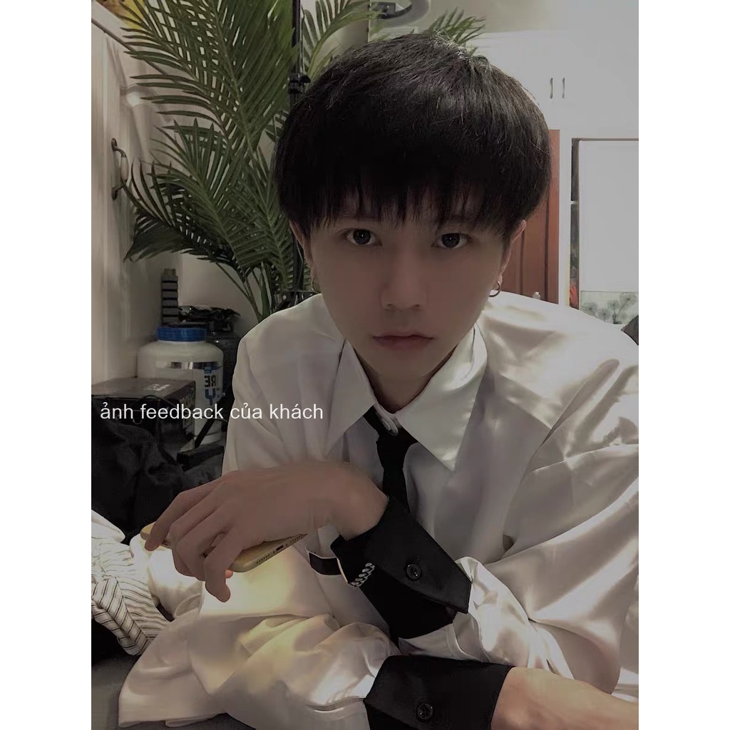 Áo Sơmi Dáng Rộng Kèm Cavat PlayBoys