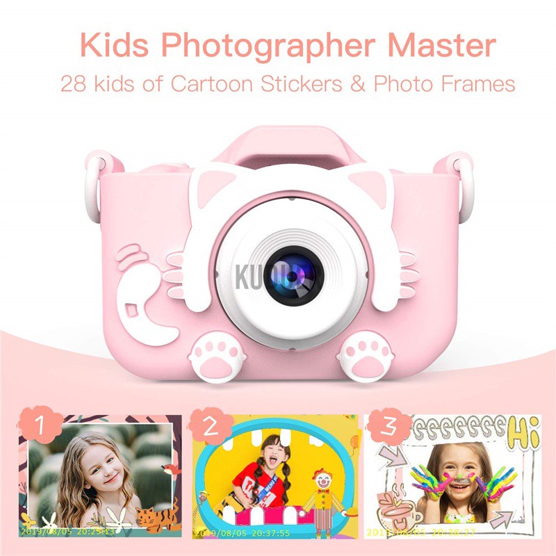 Mini Digital Camera 1080P Video Camcorder 2'' IPS Screen For Children Kids Gift