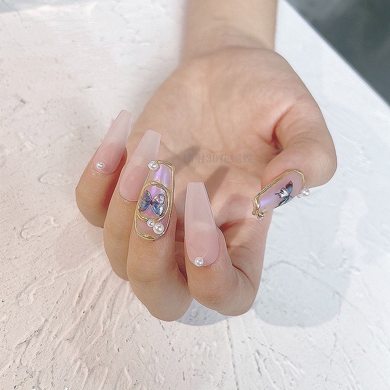 Sticker bướm phản quang trang trí nail / móng tay