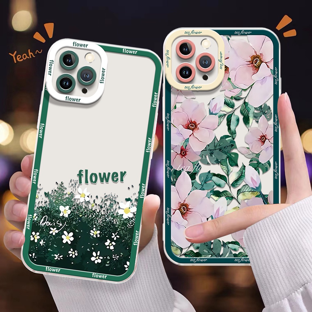 Ốp Điện Thoại TPU Dẻo Trong Suốt Họa Tiết Hoa Xinh Xắn Cho IPhone 14 13 Pro Max 12 11 XS XR X 8 7 6 6s 14 Plus