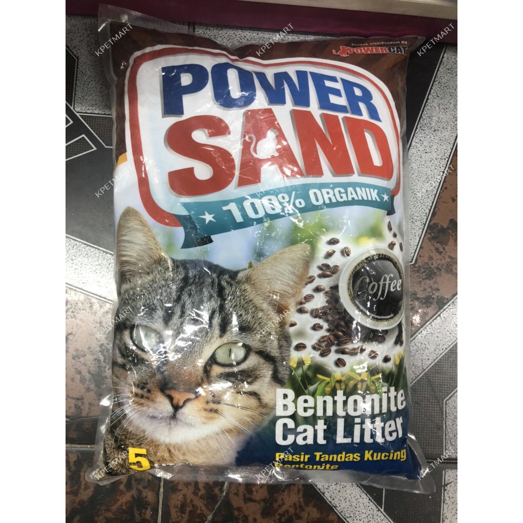 Cát vệ sinh cho mèo POWER SAND bao 5L (BENTONITE CAT LITTER)