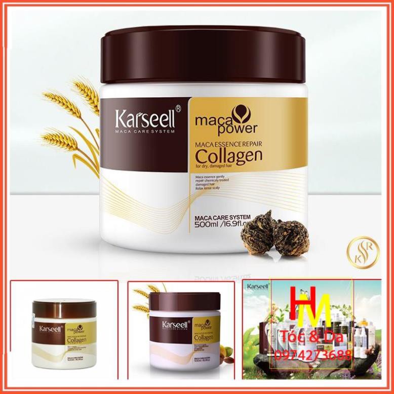 Hấp ủ tóc colagen mềm mượt karseell hũ 500ml
