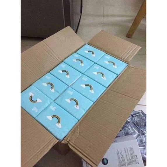 Giấy Ăn Cầu Vồng Siêu Dai Siêu Mềm Mịn . Thùng 30 Gói Chuẩn XINMIER Hàng Loại 1