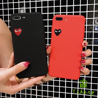 Ốp điện thoại màu đỏ/đen in hình trái tim nhỏ có mắt cho Vivo X21 UD X20 V5 V5S Lite V9 V7 Plus Play