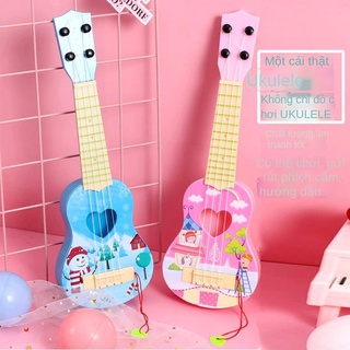 Đồ chơi đàn guitar trẻ em mô phỏng ukulele phim hoạt hình nhạc cụ guitar món quà mới bắt đầu cậu bé cô gái đồ chơi đàn p