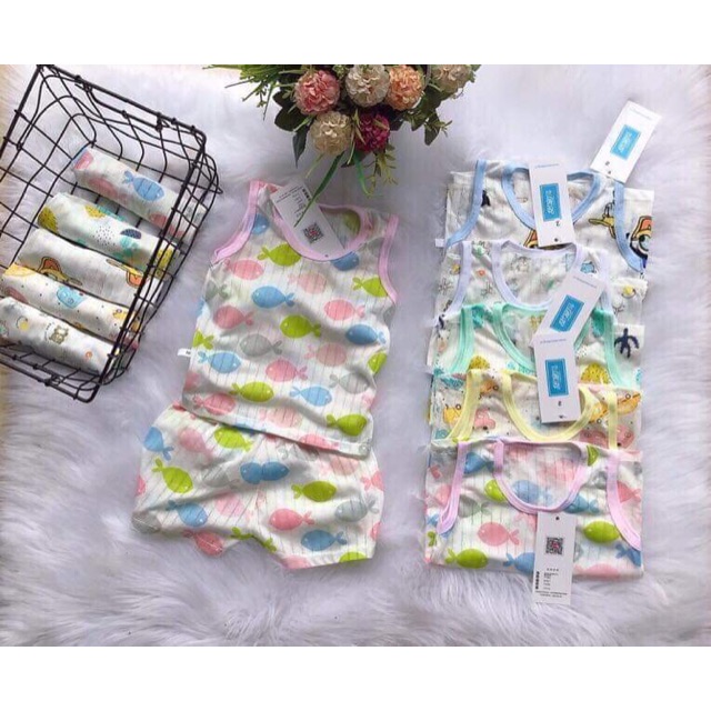 Combo 6 bộ cotton giấy  cho bé.