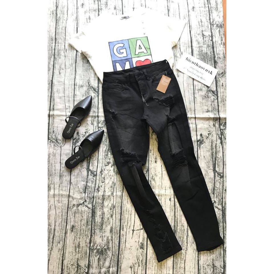 Quần Jeans đen xuất Mỹ - hàng big size co giãn thoải mái