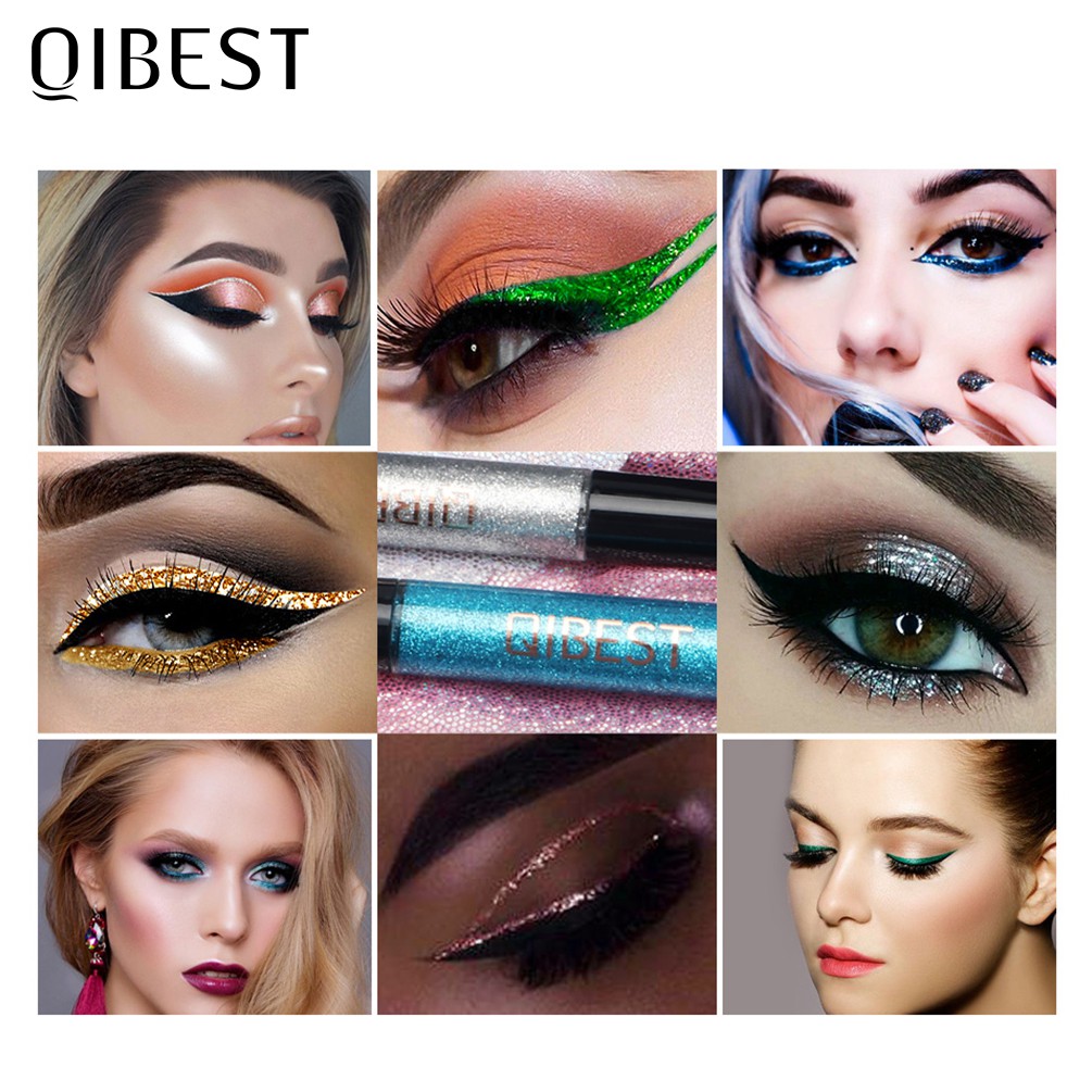 Bút Kẻ Mắt Nước Qibest Màu Ánh Kim Lấp Lánh Để Trang Điểm 16g | BigBuy360 - bigbuy360.vn