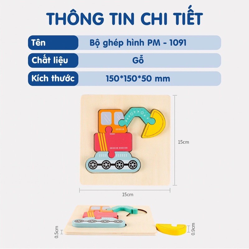 BỘ GHÉP HÌNH GỖ CHÍNH HÃNG AN TOÀN CHO BÉ
