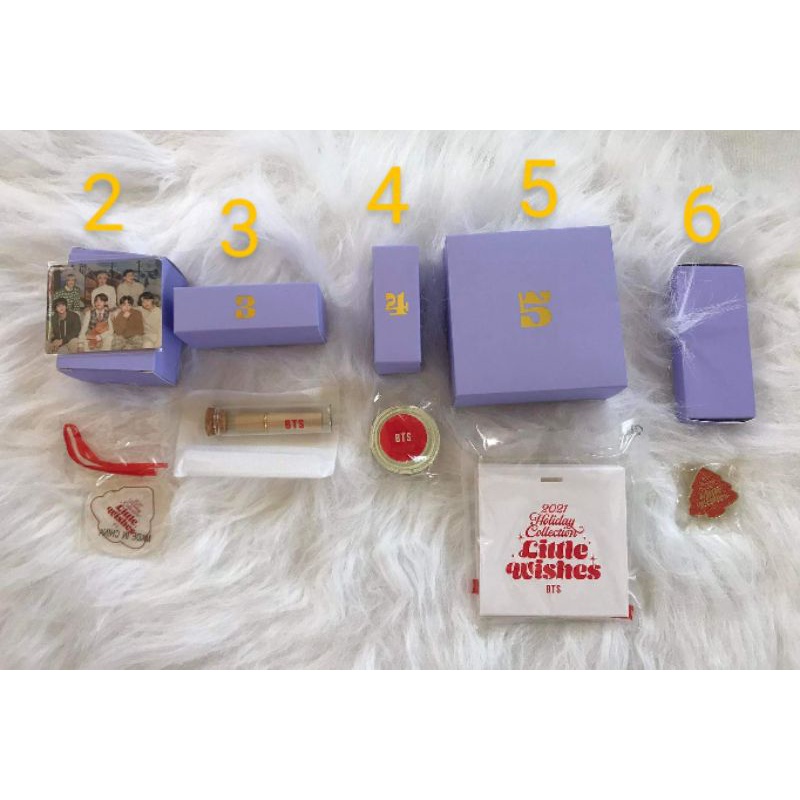 CÓ SẴN QUÀ KỶ NIỆM SET LITTLE WISHES BTS HOLIDAY