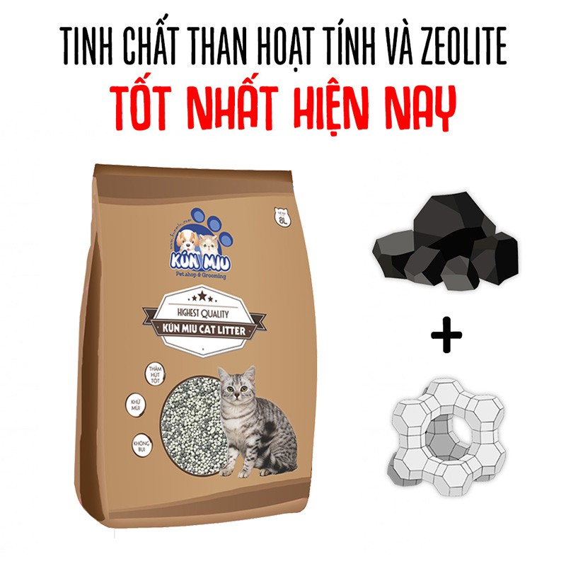 Cát Vệ Sinh Cho Mèo Kún Miu, Happy Cat Hương Cà Phê, Chanh Siêu Khử Mùi Vón Cục Kháng Khuẩn