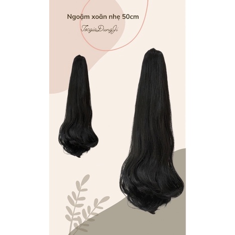 tóc giả Ngoặm xoăn dài đen