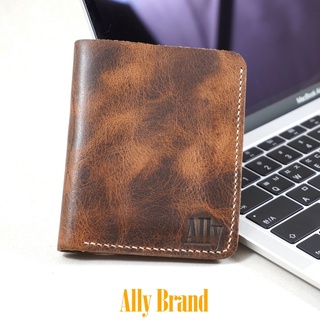 Ví Da Nam Ally Brand Da Bò Pullup Wax Handmade