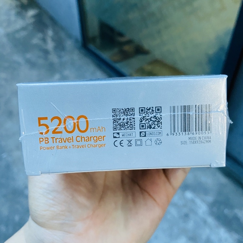 củ sạc kiêm sạc dự phòng 5200mAh chính hãng LDNIO mã PA606 2 cổng sạc cực xịn