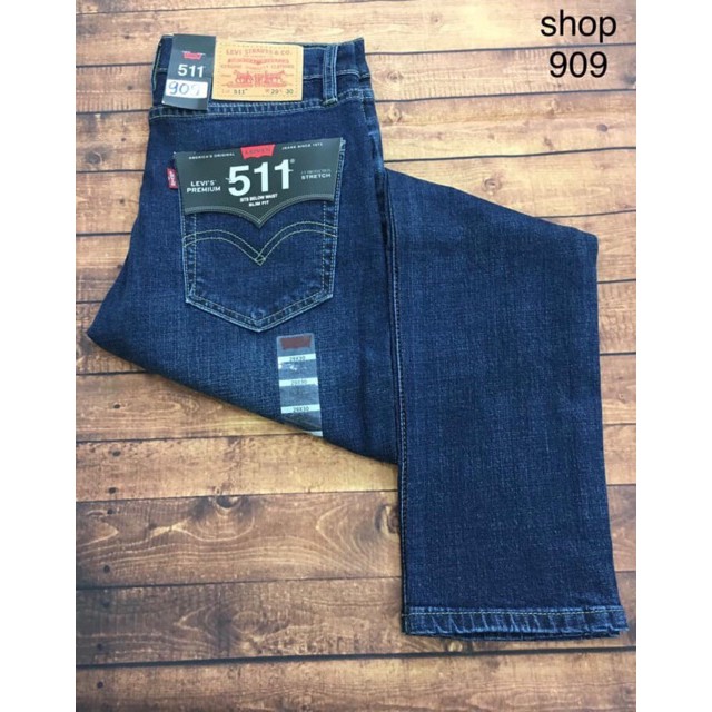 Quần jean nam ⚡ 𝗛𝗮̀𝗻𝗴 𝗰𝗮𝗼 𝗰𝗮̂́𝗽 ⚡ Quần bò LEVI'S 511 xanh, ống đứng, Cambodia xuất dư cực đẹp, mẫu mới nhất 20