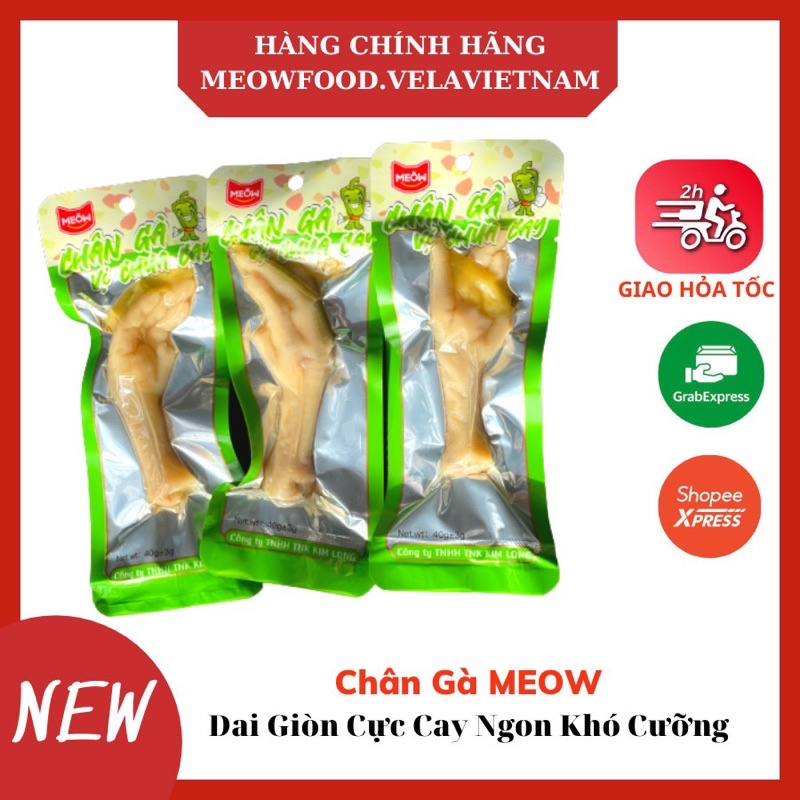 COMBO 10 GÓI Chân gà cay Việt Nam Meow Food 40gr thơm ngon đậm đà