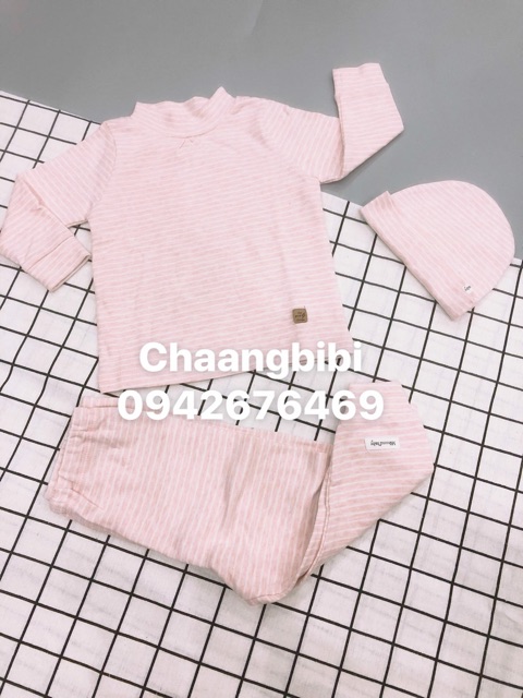 Set cổ 3cm kèm mũ momma baby