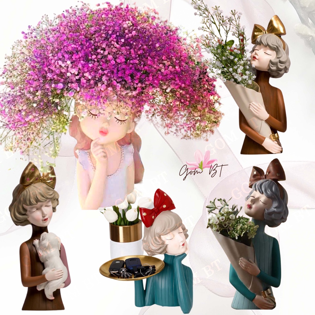 Lọ hoa cô gái - Bình hoa cô gái decor phong cách hiện đại - Nhiều mẫu đẹp