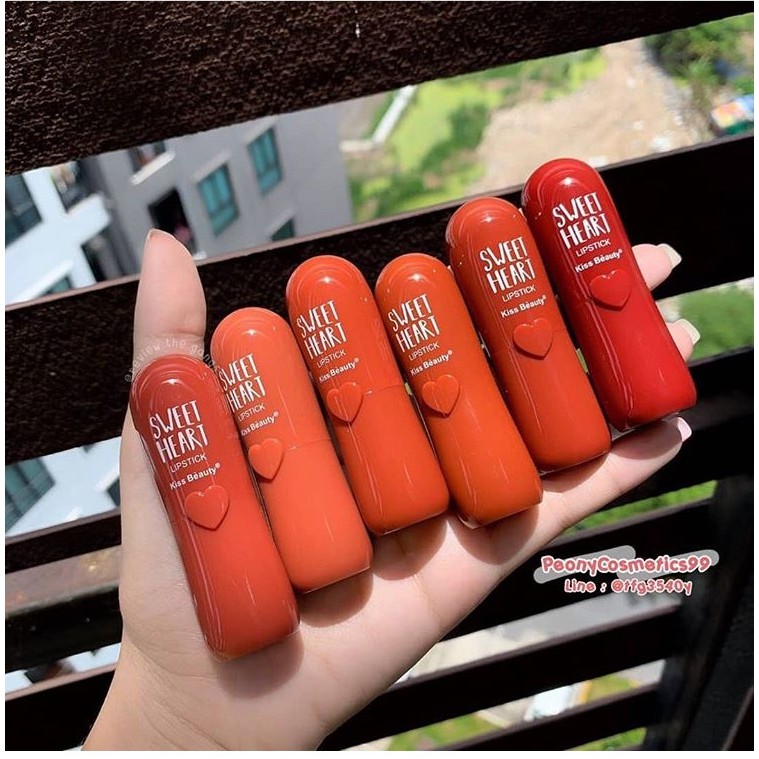 Son Thỏi Sweet Heart Lipstick Kiss Beauty - Tone Cam Cực HOT | BigBuy360 - bigbuy360.vn