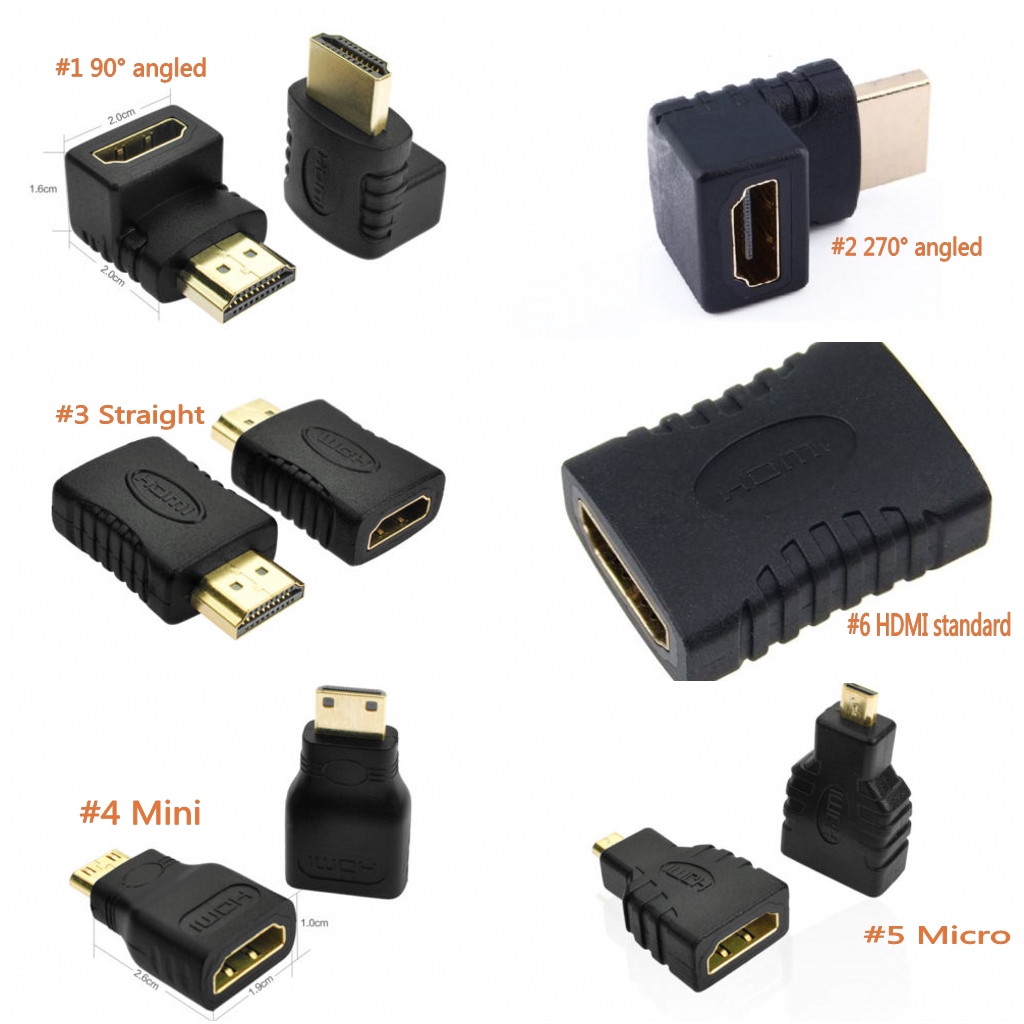 Bộ chuyển đổi đầu và cắm lỗ cắm HDMI Mini HDMI Mini Micro HDMI