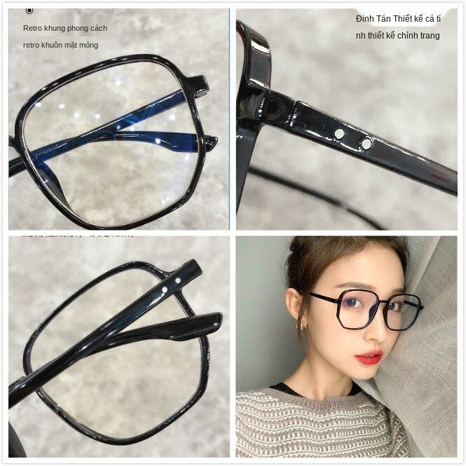 Mắt kính gọng tròn đơn giản thời trang unisex