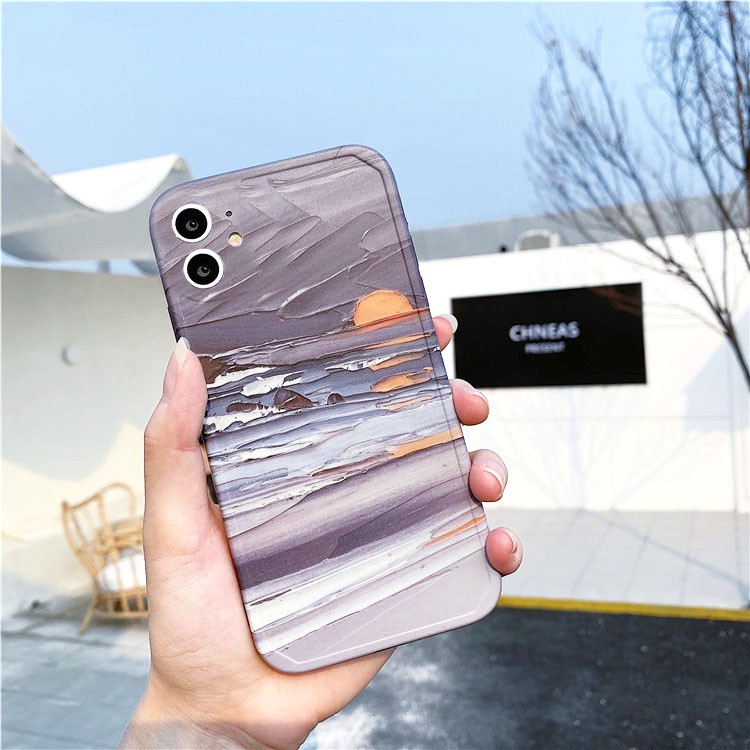 Ốp lưng iphone Hoàng hôn IMD dày dặn viền nổi 5/5s/6/6plus/6s/6splus/7/7plus/8/8plus/x/xr/xs/11/12/pro/max/plus/promax