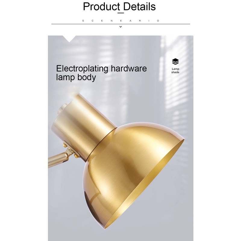 Đèn LED E27 Xoay Được Treo Tường Trang Trí Nhà Cửa Sang Trọng