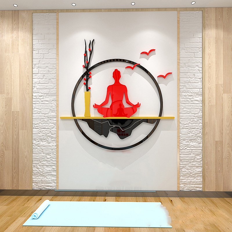 Tranh Mica Hình yoga Asana Trang trí phòng tập Yoga, phòng gym, phòng tập thể dục và các Câu lạc bộ Nhiều Size - EPeBen