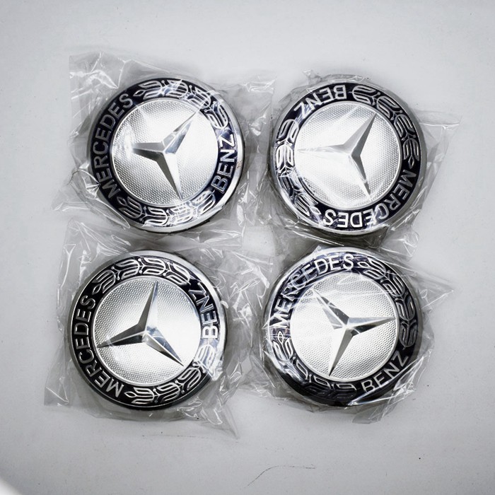 Bộ 4 nắp chụp mâm bánh xe 75mm cho xe hơi Mercedes-Benz